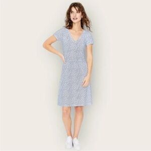 Boden Penelope Cotton Modal Jersey Dot Print Dress Size 4